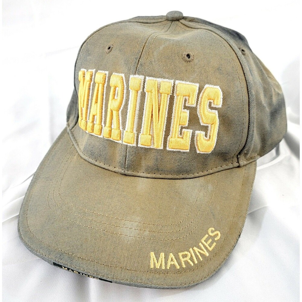 US Marines Cap Devil Dog Hat Hook And Loop Military Embroidered USMC
